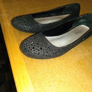 Black Sparkles Flats